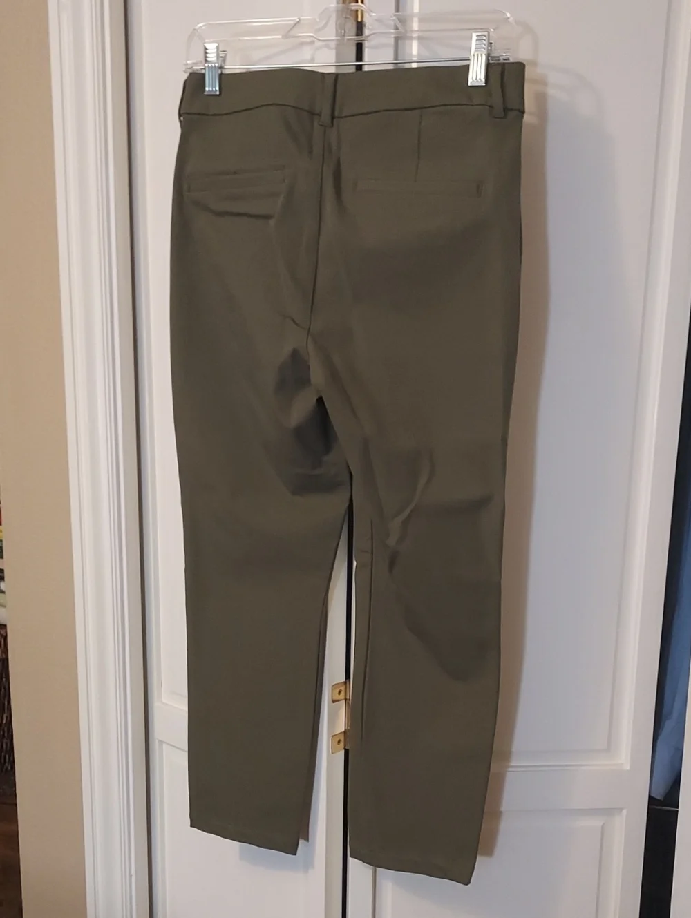 Old Navy Pixie High Rise Pants Olive Green Straight Leg Size 6
